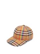 Matchesfashion.com Burberry - Rainbow Vintage Check Cotton Cap - Womens - Rainbow