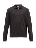Mens Rtw Ymc - Sugden Quarter-zip Cotton-jersey Sweatshirt - Mens - Black