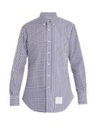 Thom Browne Striped And Gingham Cotton Shirt