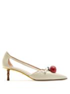 Matchesfashion.com Gucci - Unia Crystal Cherry Pumps - Womens - White