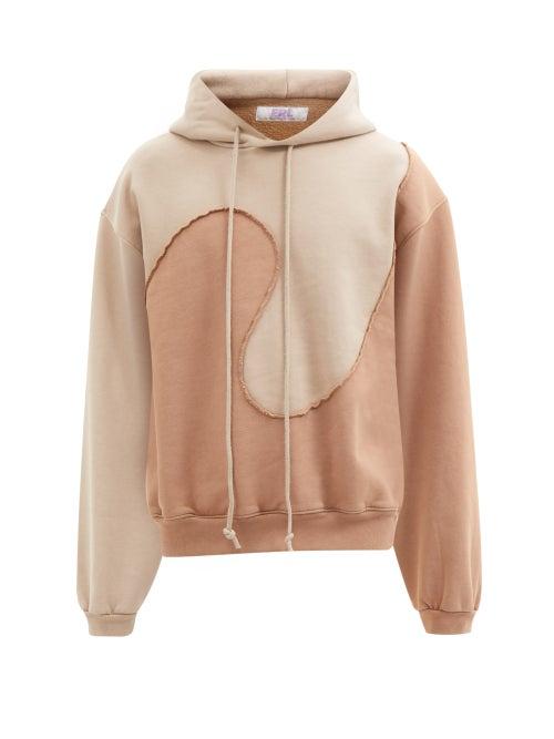 Erl - Wave Cotton-blend Jersey Hooded Sweatshirt - Mens - Brown