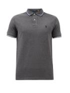 Polo Ralph Lauren - Logo-embroidered Cotton-piqu Polo Shirt - Mens - Grey