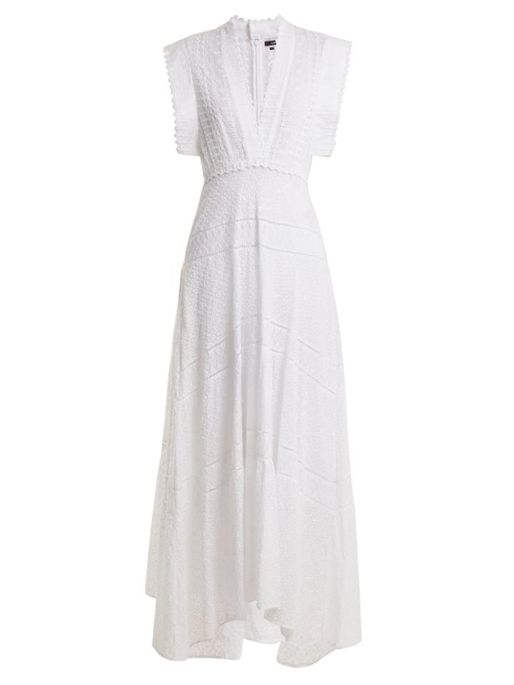 Isabel Marant Zayla V-neck Broderie-anglaise Dress