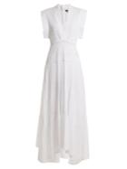 Isabel Marant Zayla V-neck Broderie-anglaise Dress