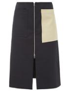Matchesfashion.com Colville - Patch-pocket Cotton-blend Twill Skirt - Womens - Beige