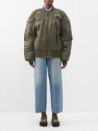 Junya Watanabe - Panelled Nylon-twill Bomber Jacket - Womens - Khaki