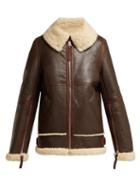 Matchesfashion.com Acne Studios - Aviator Shearling Jacket - Womens - Dark Brown