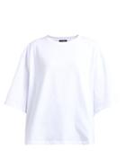 Matchesfashion.com Raf Simons - Pierced Mouth Guy Cotton T Shirt - Womens - White Multi