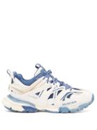 Matchesfashion.com Balenciaga - Track Worn Out Panelled Trainers - Mens - Blue White