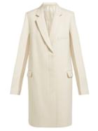 Matchesfashion.com Helmut Lang - Crombie Single Breasted Wool Coat - Womens - Ivory