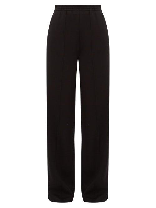 Matchesfashion.com Joseph - High Rise Wide Leg Stretch Jersey Trousers - Womens - Black