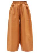 Raey - Wide-leg Leather Trousers - Womens - Tan