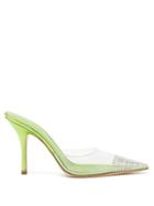 Paris Texas - Holly Crystal-embellished Pvc Mules - Womens - Green