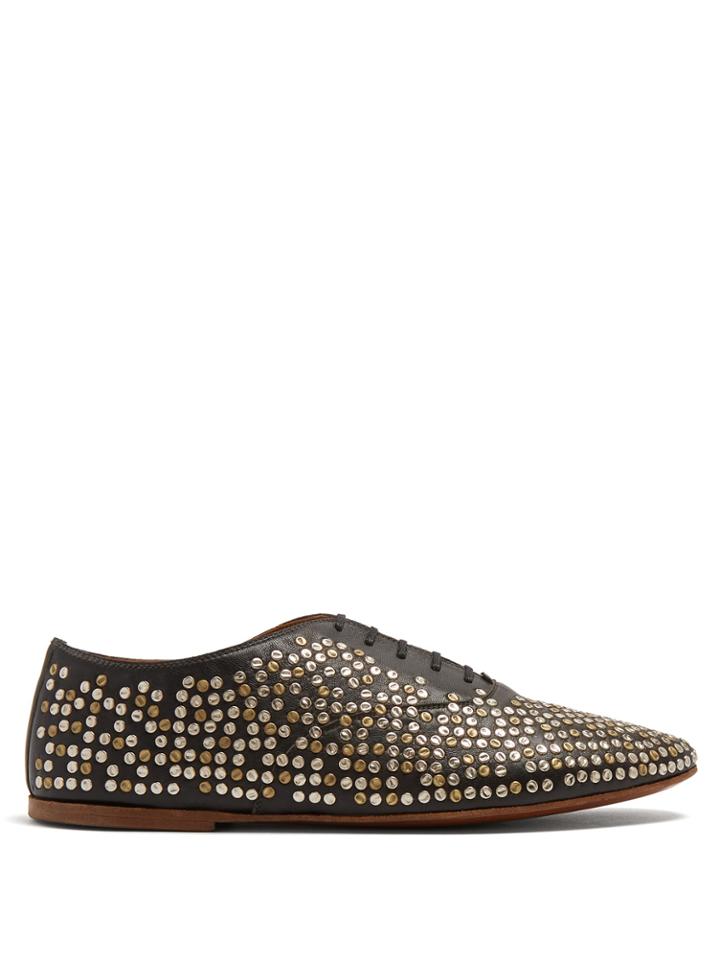 Saint Laurent Studded Leather Brogues