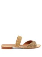 Matchesfashion.com Malone Souliers - Milena Woven-lurex Backless Sandals - Womens - Gold