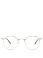 Matchesfashion.com Garrett Leight - Wilson Round Frame Glasses - Mens - Silver
