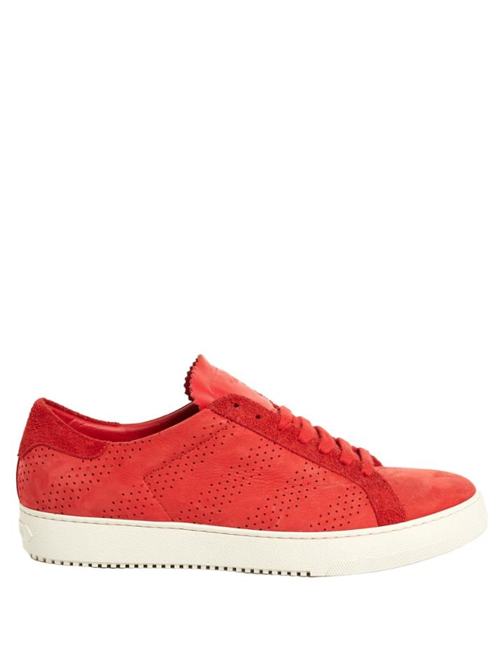 Off-white Perforated Low-top Nubuck-leather Trainers