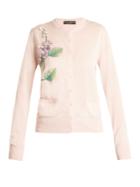 Dolce & Gabbana Hydrangea-embroidered Cashmere-blend Knit Cardigan