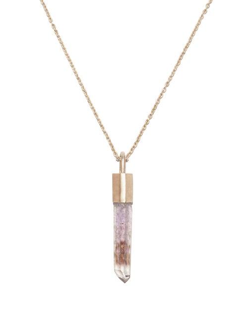 Matchesfashion.com Parts Of Four - Talisman Brandberg Amethyst & Silver Necklace - Mens - Purple