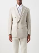 Thom Sweeney - Patch-pocket Linen-cambric Blazer - Mens - Beige