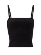 Matchesfashion.com Lisa Yang - Claire Square-neck Ribbed-cashmere Camisole - Womens - Black