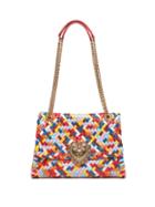Ladies Bags Dolce & Gabbana - Devotion Woven-leather Shoulder Bag - Womens - Multi