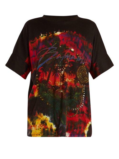 Matchesfashion.com Balmain - Tie Dye Print T Shirt - Womens - Multi