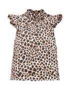 Matchesfashion.com Sea - Apollo Animal-print Cotton-poplin Blouse - Womens - Leopard