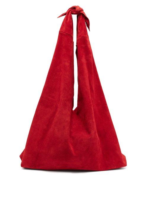 Matchesfashion.com The Row - Bindle Suede Bag - Womens - Red
