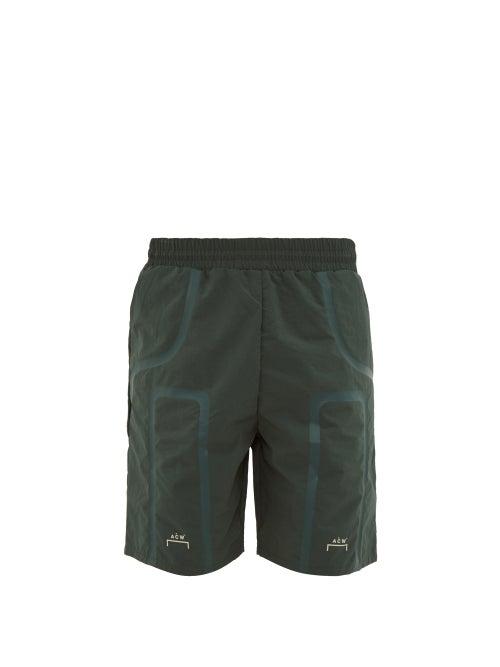 Matchesfashion.com A-cold-wall* - Logo-print Technical Shorts - Mens - Dark Green