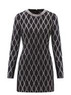 Matchesfashion.com David Koma - Crystal-embellished Crepe Mini Dress - Womens - Black Silver