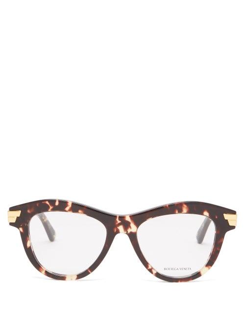 Bottega Veneta - D-frame Tortoiseshell-acetate Glasses - Womens - Brown