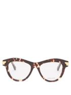 Bottega Veneta - D-frame Tortoiseshell-acetate Glasses - Womens - Brown