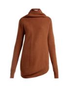 Matchesfashion.com Jil Sander - Asymmetric Wool And Cashmere Blend Sweater - Womens - Camel