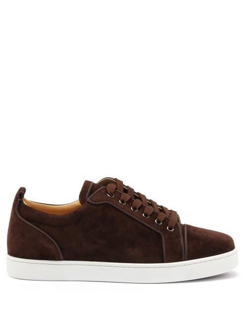 Matchesfashion.com Christian Louboutin - Louis Junior Orlato Suede Trainers - Mens - Dark Brown
