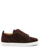Matchesfashion.com Christian Louboutin - Louis Junior Orlato Suede Trainers - Mens - Dark Brown