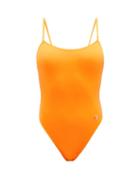 Dolce & Gabbana - Scoop-neck Swimsuit - Womens - Dark Orange