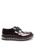 Prada Bubble-midsole Monk-strap Leather Shoes