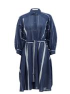 Matchesfashion.com Palmer//harding - Poet Striped Cotton-poplin Shirt Dress - Womens - Navy Stripe