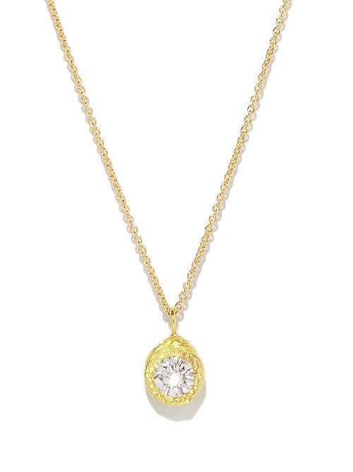 Elhanati - Iman Diamond & 18kt Gold Necklace - Womens - Yellow Gold