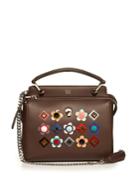 Fendi Dotcom Click Embellished Leather Cross-body Bag