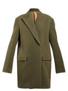 Matchesfashion.com The Row - Mewey Oversized Wool Blend Coat - Womens - Green