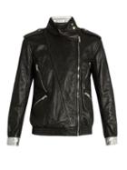 Saint Laurent Contrast-trim Leather Jacket