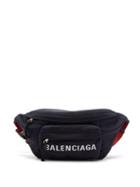 Matchesfashion.com Balenciaga - Logo Embroidered Belt Bag - Womens - Red Navy