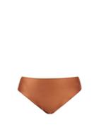 Nubian Skin - Caf Au Lait Satin And Stretch-tulle Briefs - Womens - Nude