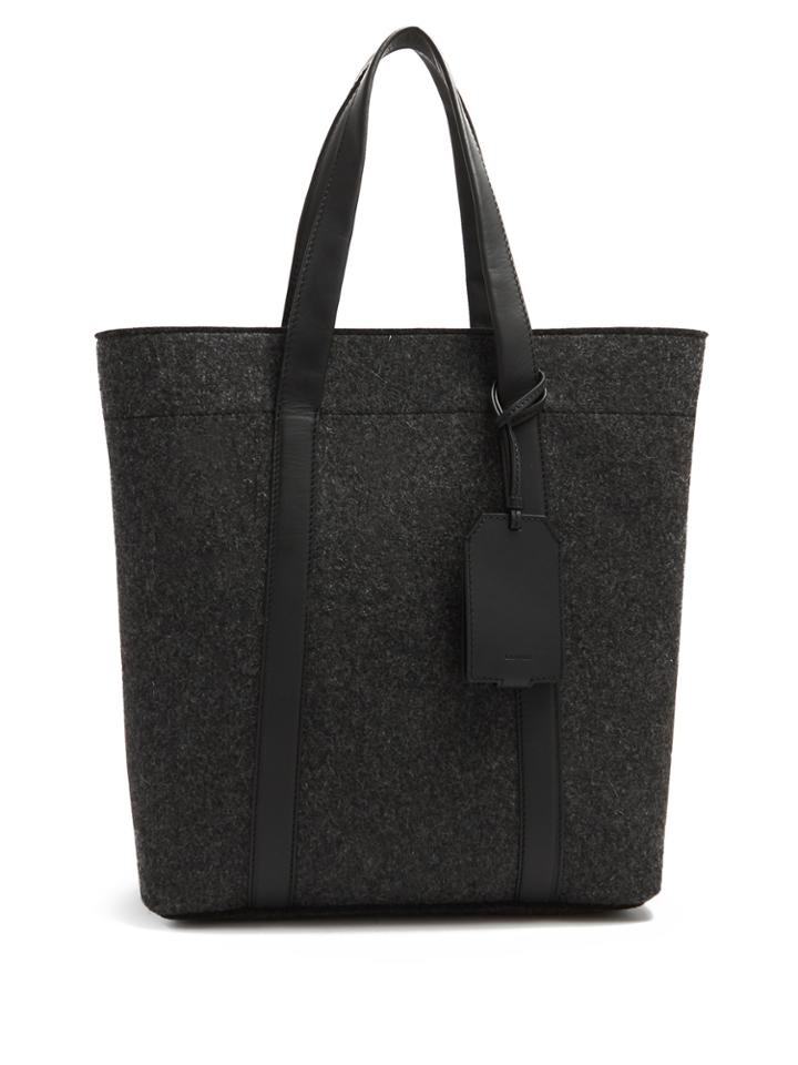 Lanvin Leather-trimmed Wool-felt Tote