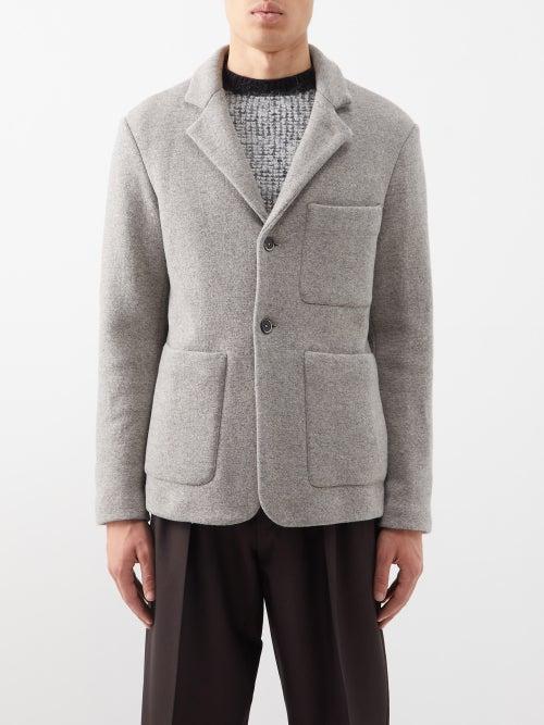 Barena Venezia - Refada Patch-pocket Wool-blend Blazer - Mens - Grey