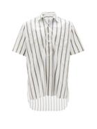 Matchesfashion.com E. Tautz - Whitby Short-sleeved Striped Cotton Shirt - Mens - White Multi