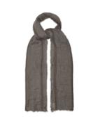 Matchesfashion.com From The Road - Cira Striped Linen Scarf - Mens - Grey