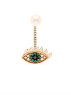 Delfina Delettrez Diamond, Emerald, Pearl & Gold Earring
